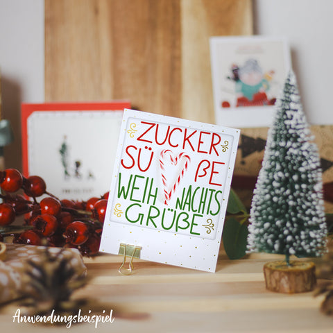 Glitzernde Grüße | 5er Postkarten-Set