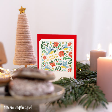 Nordischer Weihnachtsgruß | 5er Kleine Klappkarten-Set