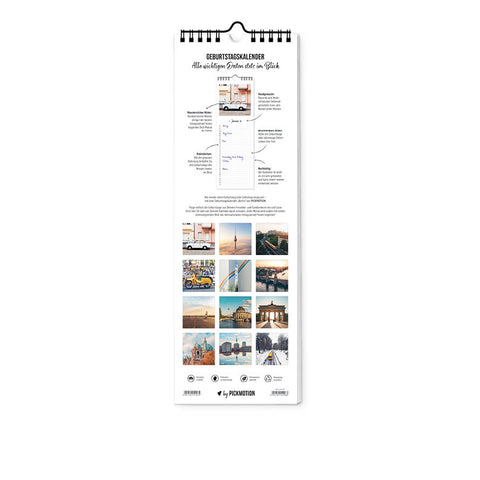 Berlin - Geburtstagskalender (Format 12x36)