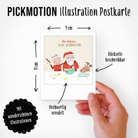 Glanzvolle Weihnachzeit | 5er Kleine Postkarten-Set