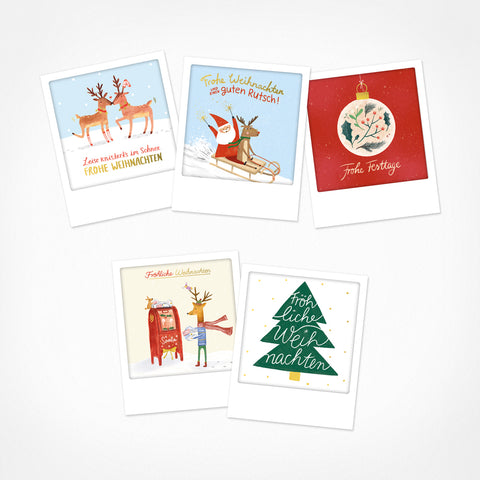 Winter Joys | Set of 5 Small Postcards