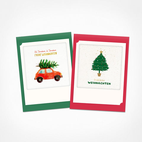 Festive Greetings | Set of 2 Small Folding Cards