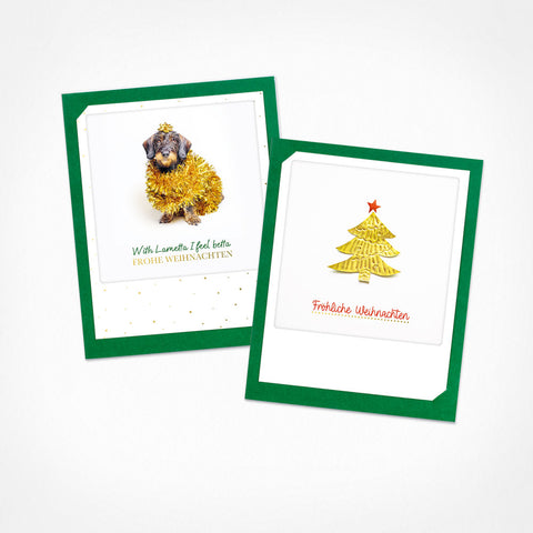 Golden Christmas | Set of 2 folding cards