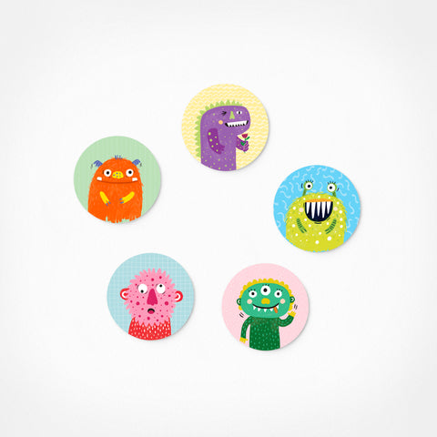 Monster Freunde | Magnet Set | 5 Magnete S