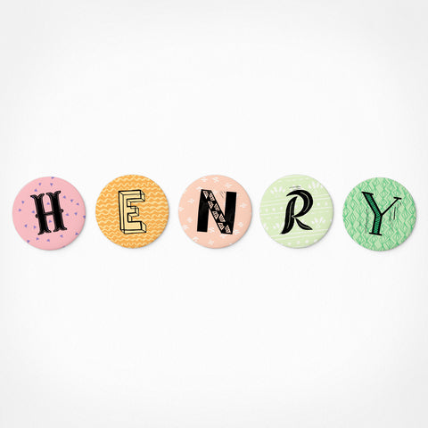 Henry | Magnetbuchstaben Set | 5 Magnete