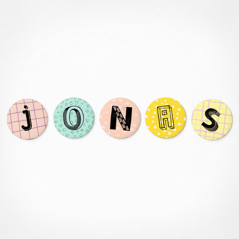 Jonas | Magnetbuchstaben Set | 5 Magnete