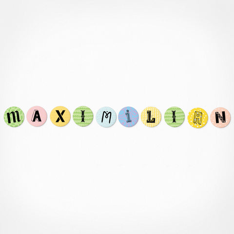 Maximilian | Magnetbuchstaben Set | 10 Magnete