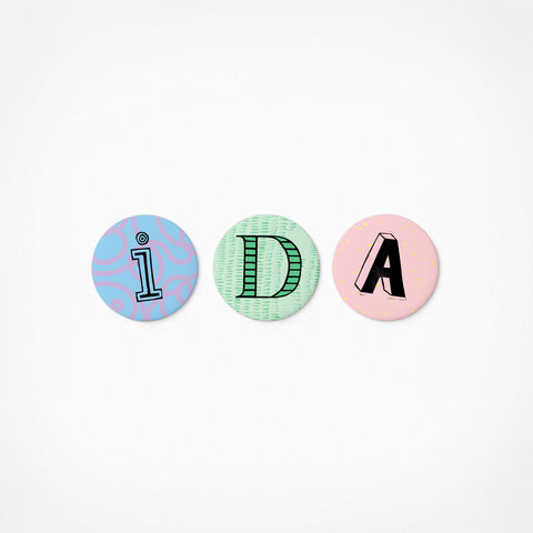 Ida | Magnetic letter set | 3 magnets