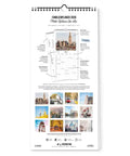 Der Wien - Planer (Format 15x40) von Pickmotion ist ein Familienplanerkalender 2024 mit Stadtansichten prunkvoller Gebäude und einem Monatsplaner auf der Vorderseite.