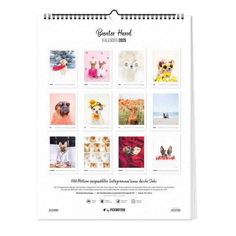 Bunter Hund - Kalender (Format  30x40)