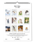 Der Pickmotion Katz & Kater - Kalender (Format 30x40) für 2026 zeigt zwölf bezaubernde Instagram-Katzen mit großen Kulleraugen, stilvoll in einzelnen Rahmen vor weißem Hintergrund präsentiert.
