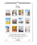 Die Pickmotion Wien - Kalender 2026 (Format 30x40) zeigt zwölf illustrierte Stadtszenen mit beeindruckenden Gebäuden und Wiens berühmten Wahrzeichen in großformatigen Motiven.