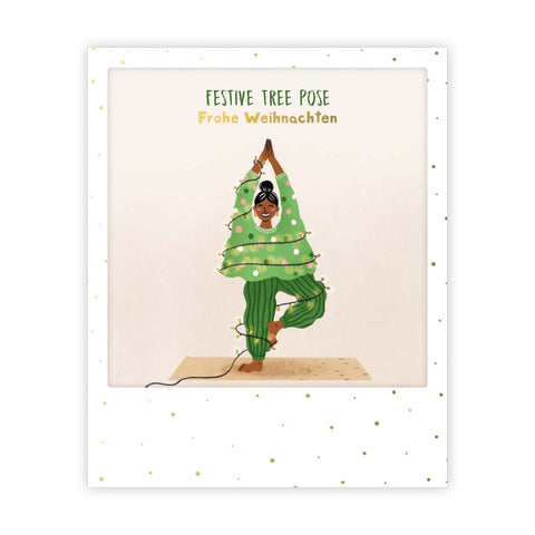 festive tree pose