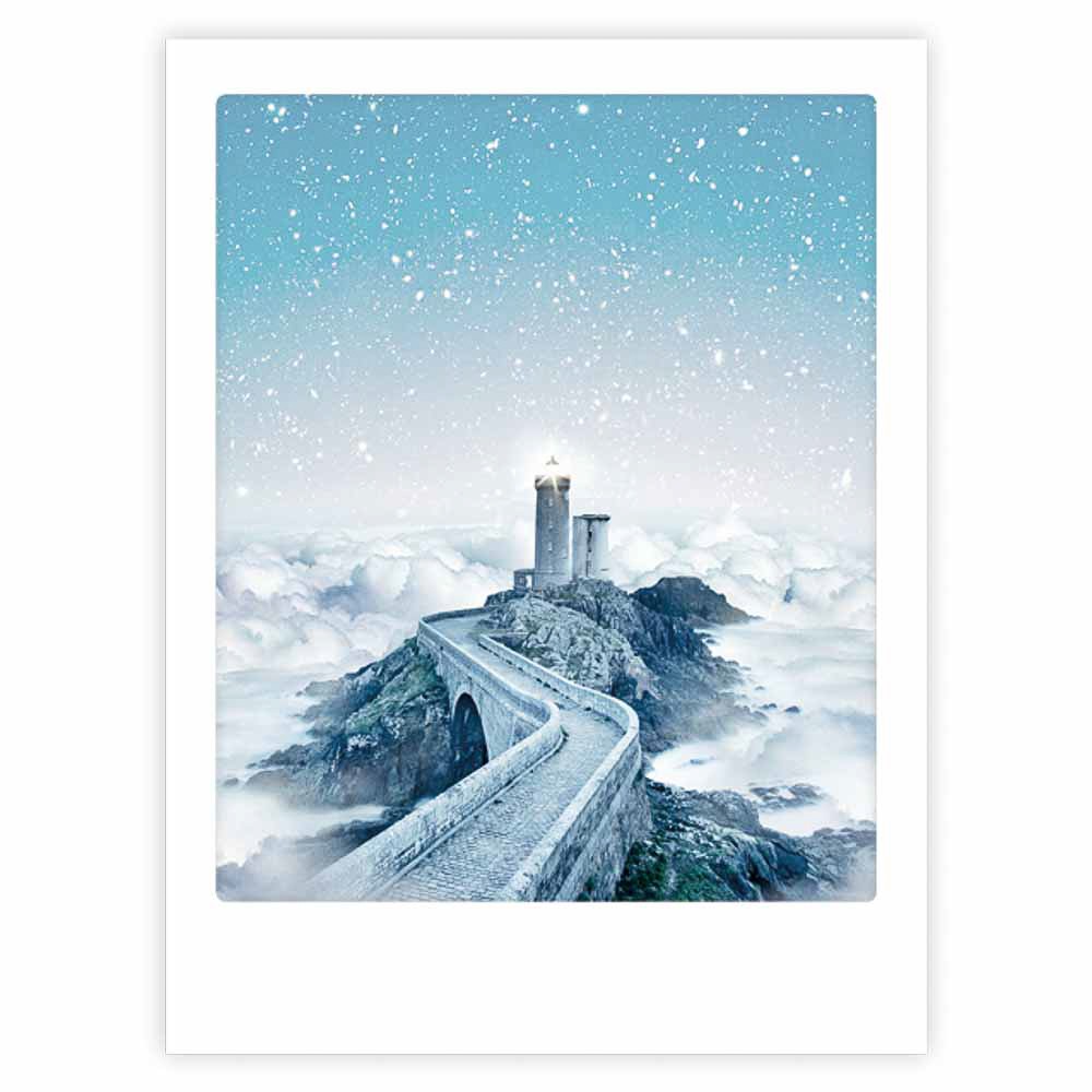 magical winter lighthouse