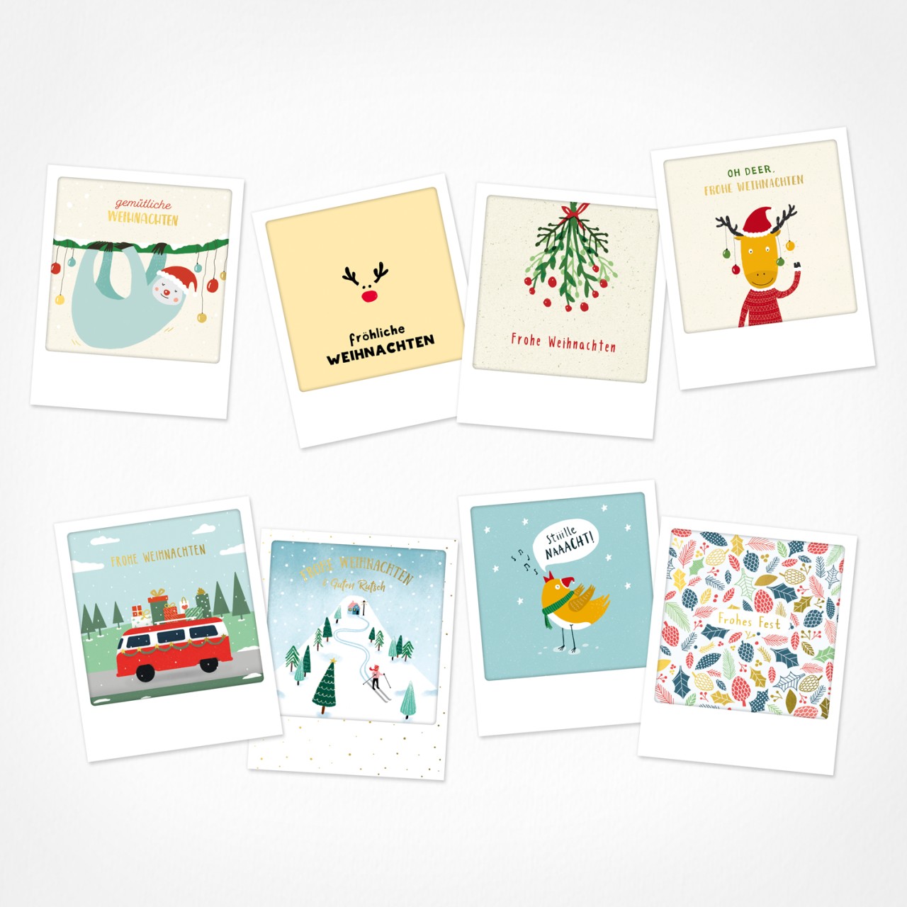 Frohe Bescherung | Weihnachtskarten | 8 Postkarten