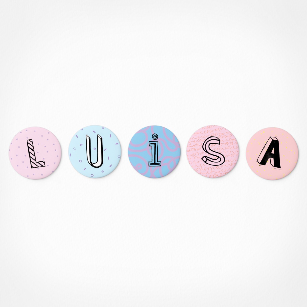 Luisa | Magnetbuchstaben Set | 5 Magnete