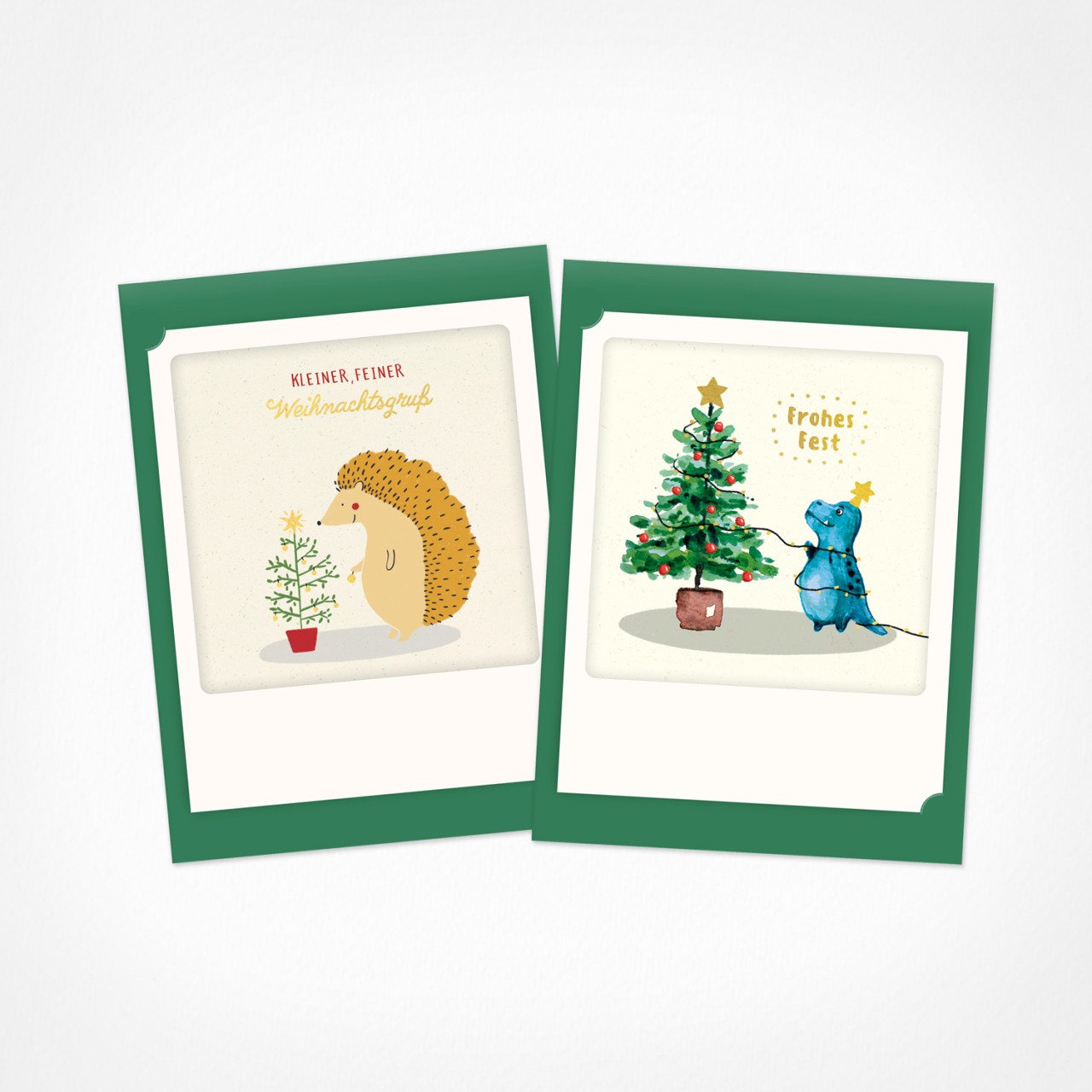 Kleiner, feiner Weihnachtsgruß | Weihnachtskarten | 2 Klappkarten