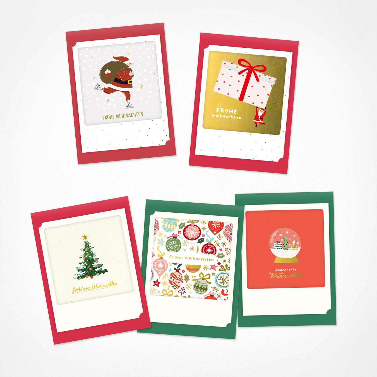 Zauberhafte Weihnachten | Weihnachtskarten | 5 Klappkarten