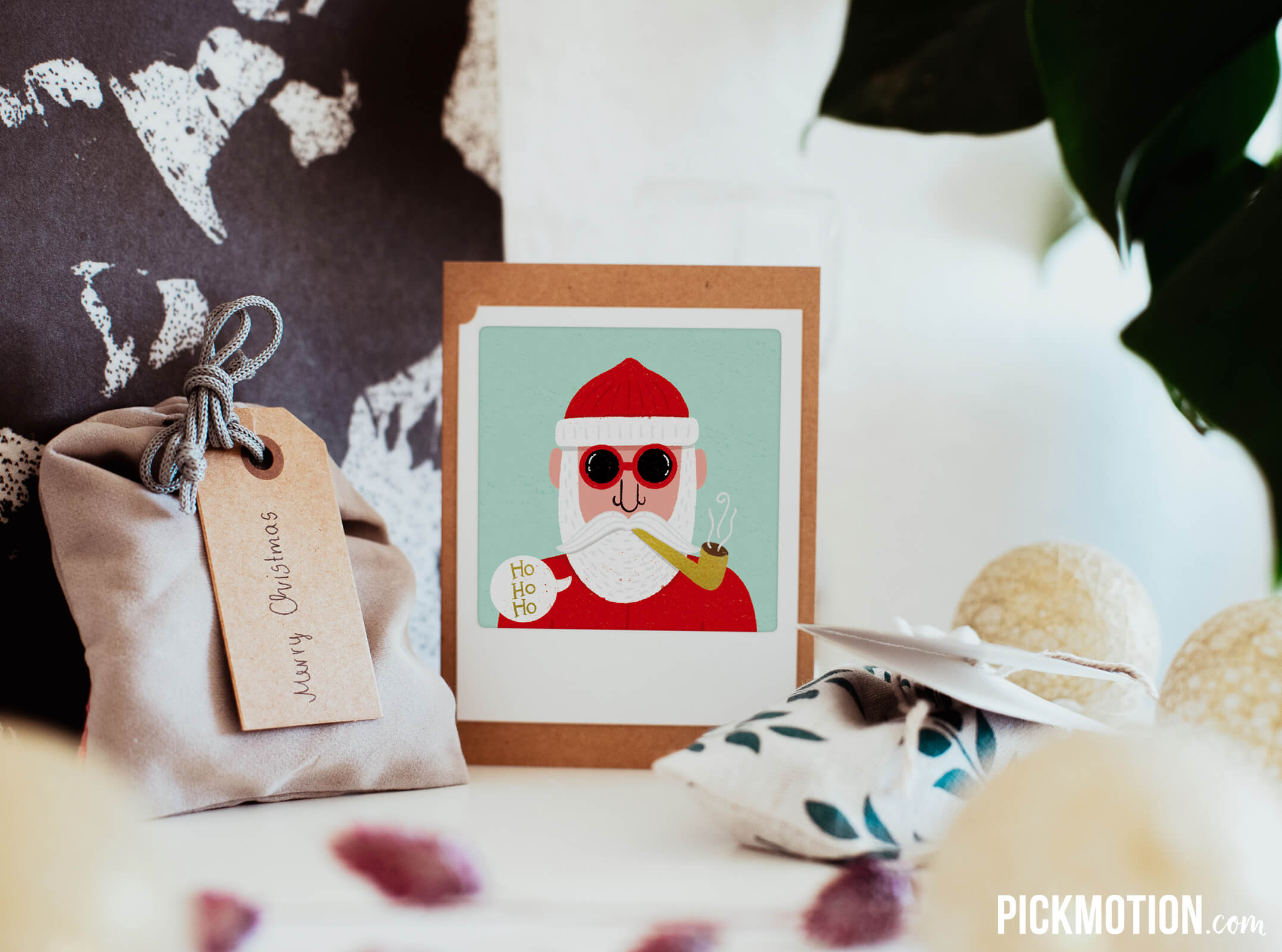 Pickmotion-Weihnachtskarte-Geschenkbeutel