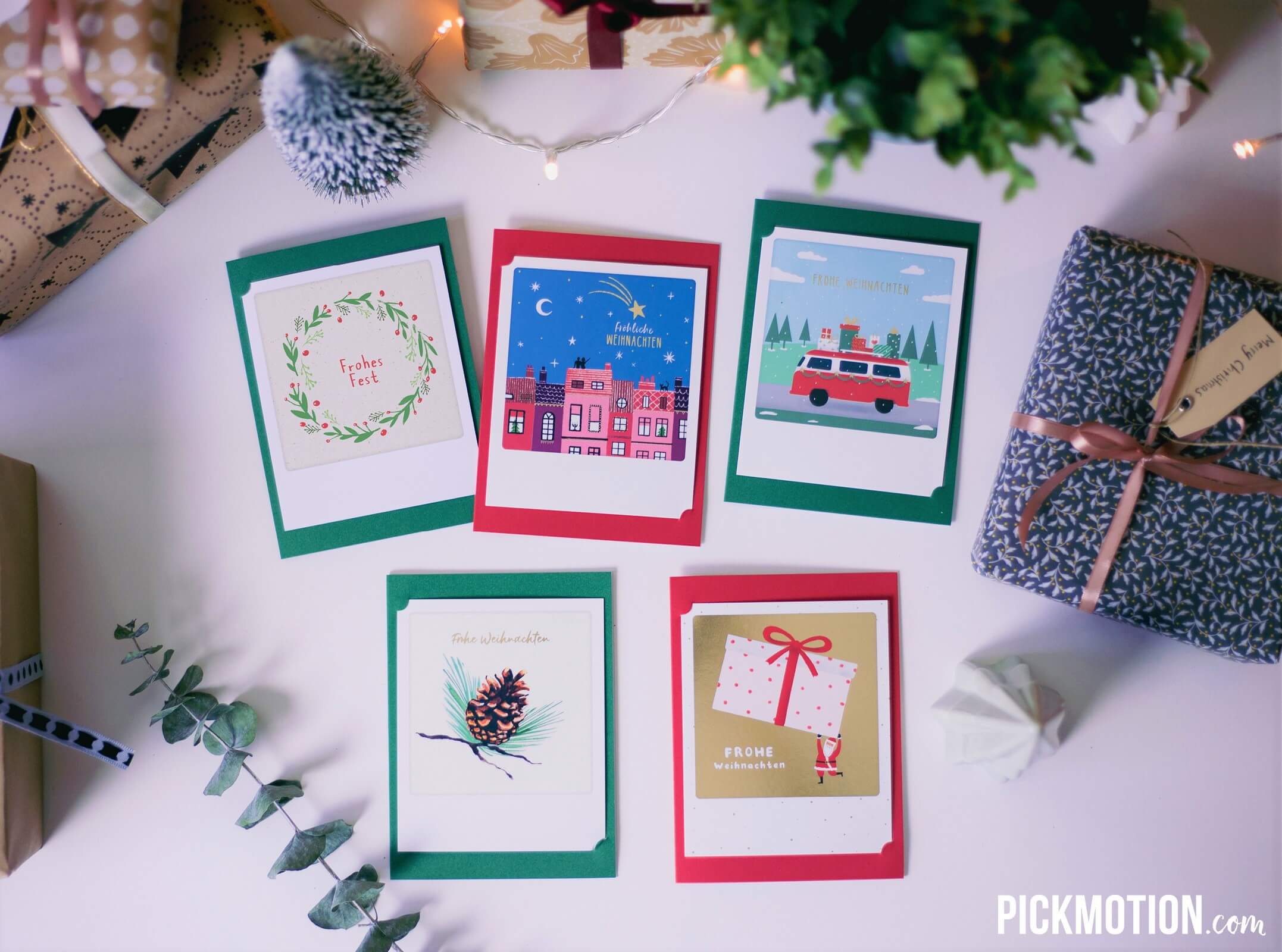 Pickmotion-Weihnachtskarten-Set