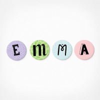 Emma | Magnetbuchstaben Set | 4 Magnete