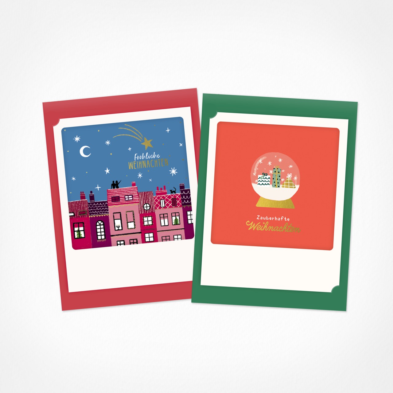 Zauberhafte Weihnachten | Weihnachtskarten | 2 Klappkarten