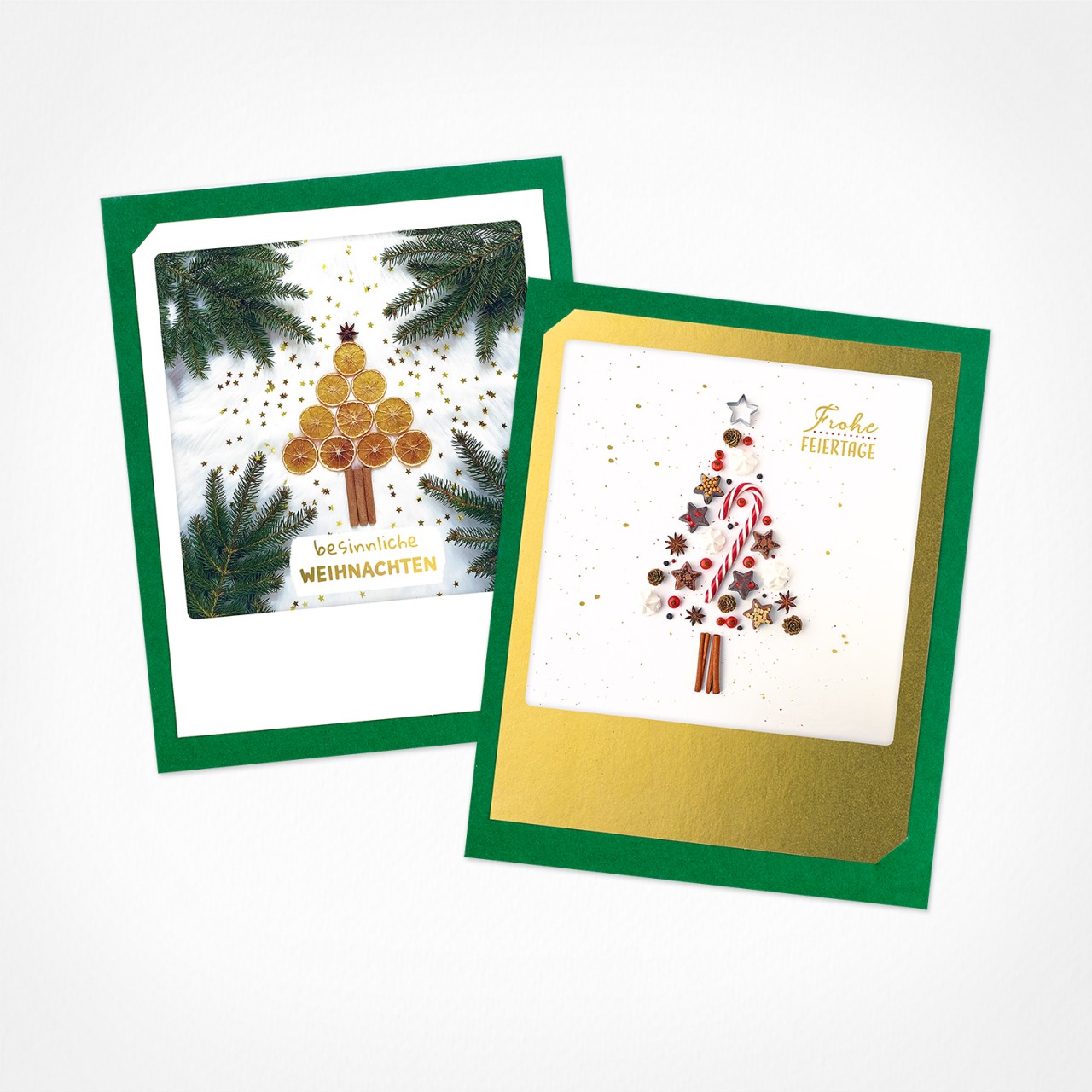 Besinnliche Weihnachten | Weihnachtskarten | 2 Klappkarten
