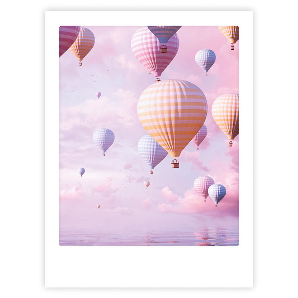 pastel pink hot air balloons