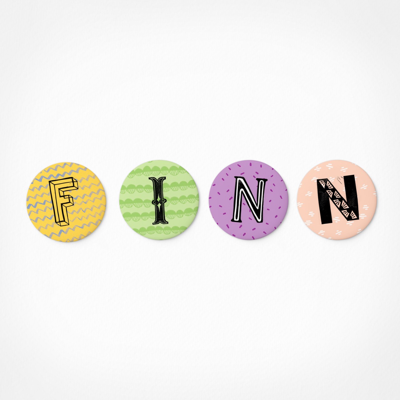 Finn | Magnetbuchstaben Set | 4 Magnete