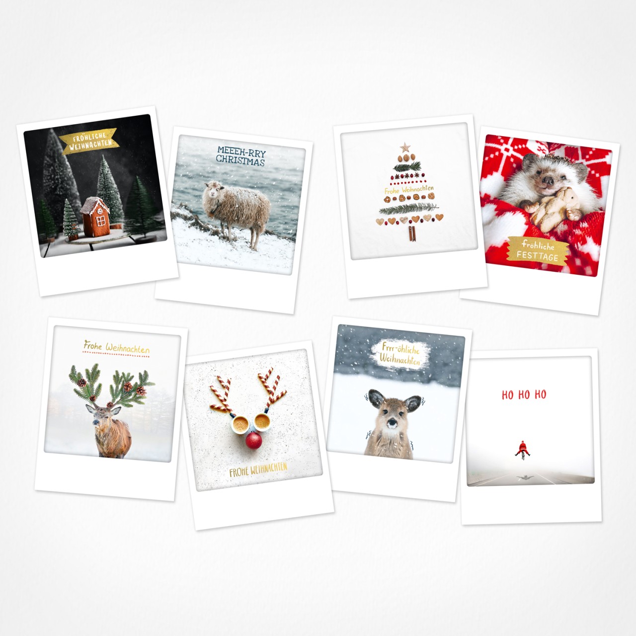 Weiße Weihnacht | Weihnachtskarten | 8 Photo Postkarten