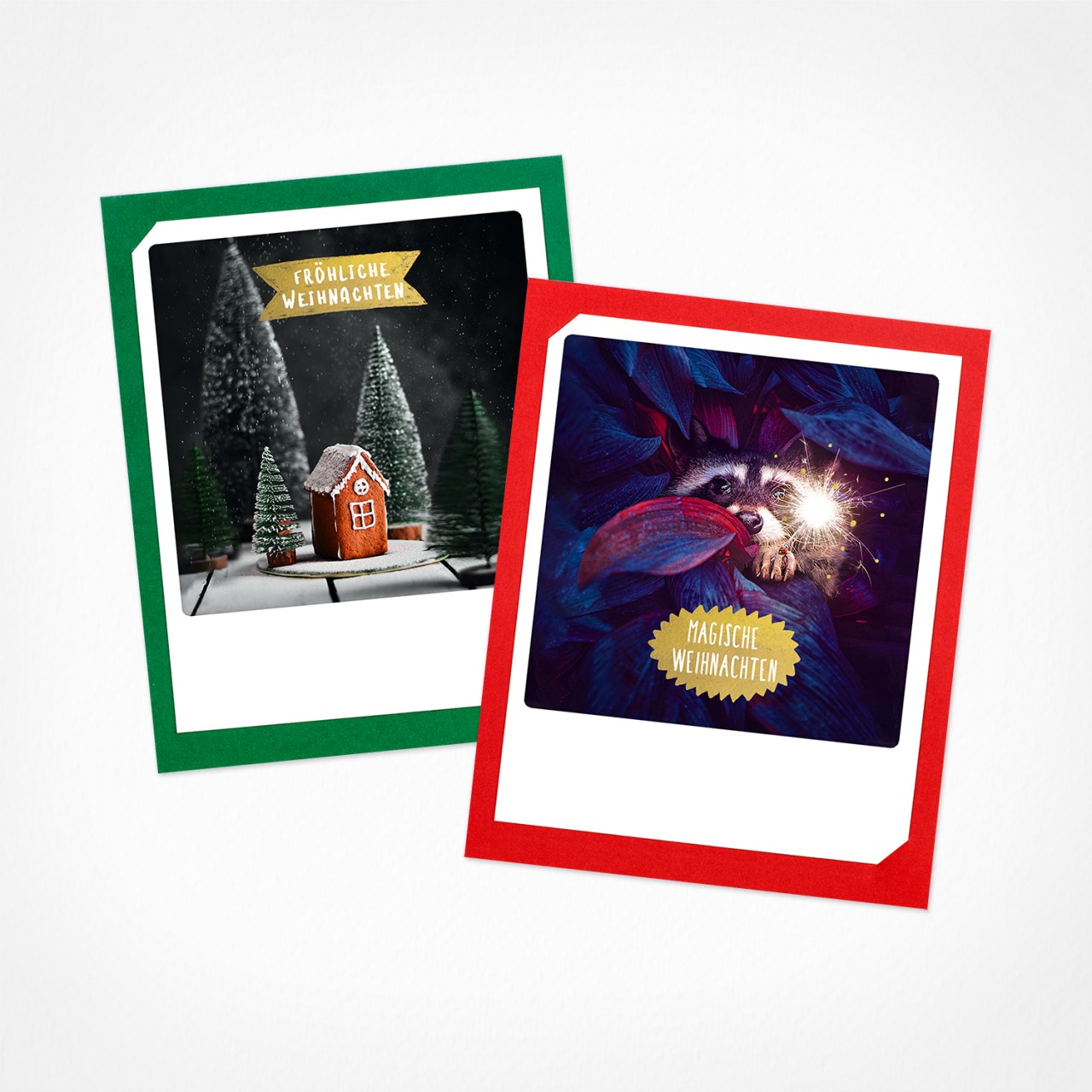 Magische Weihnachten | Weihnachtskarten | 2 Klappkarten