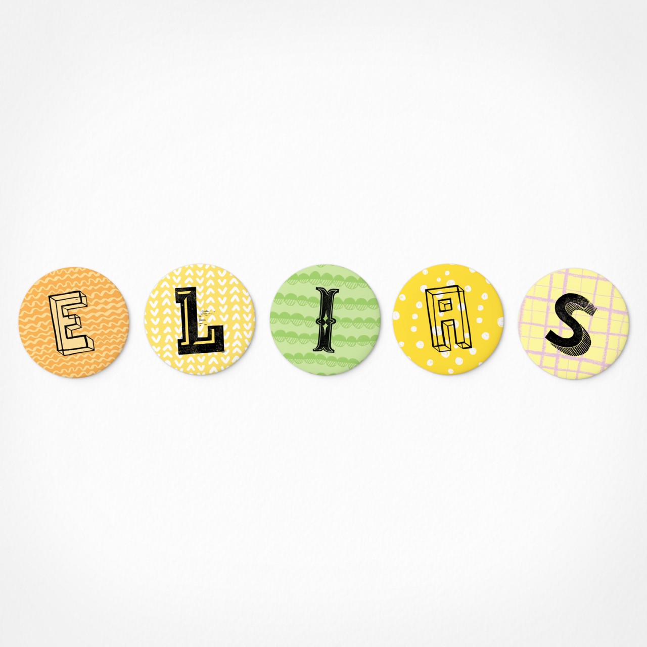 Elias | Magnetbuchstaben Set | 5 Magnete