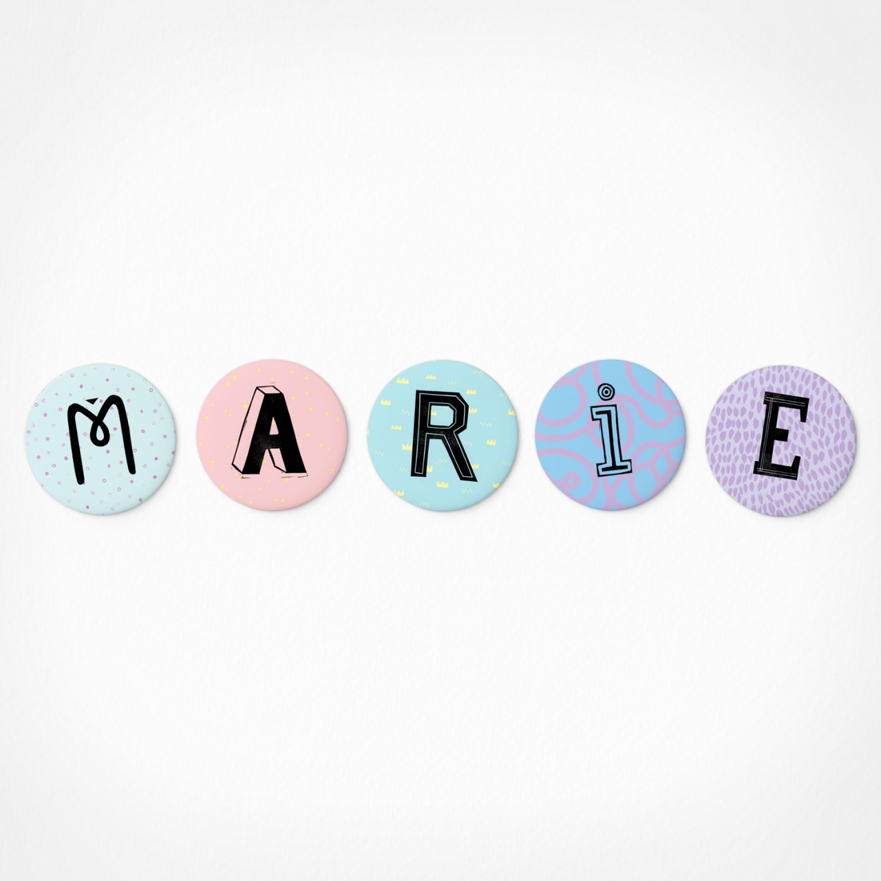 Marie | Magnetbuchstaben Set | 5 Magnete