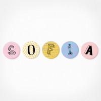 Sofia | Magnetbuchstaben Set | 5 Magnete