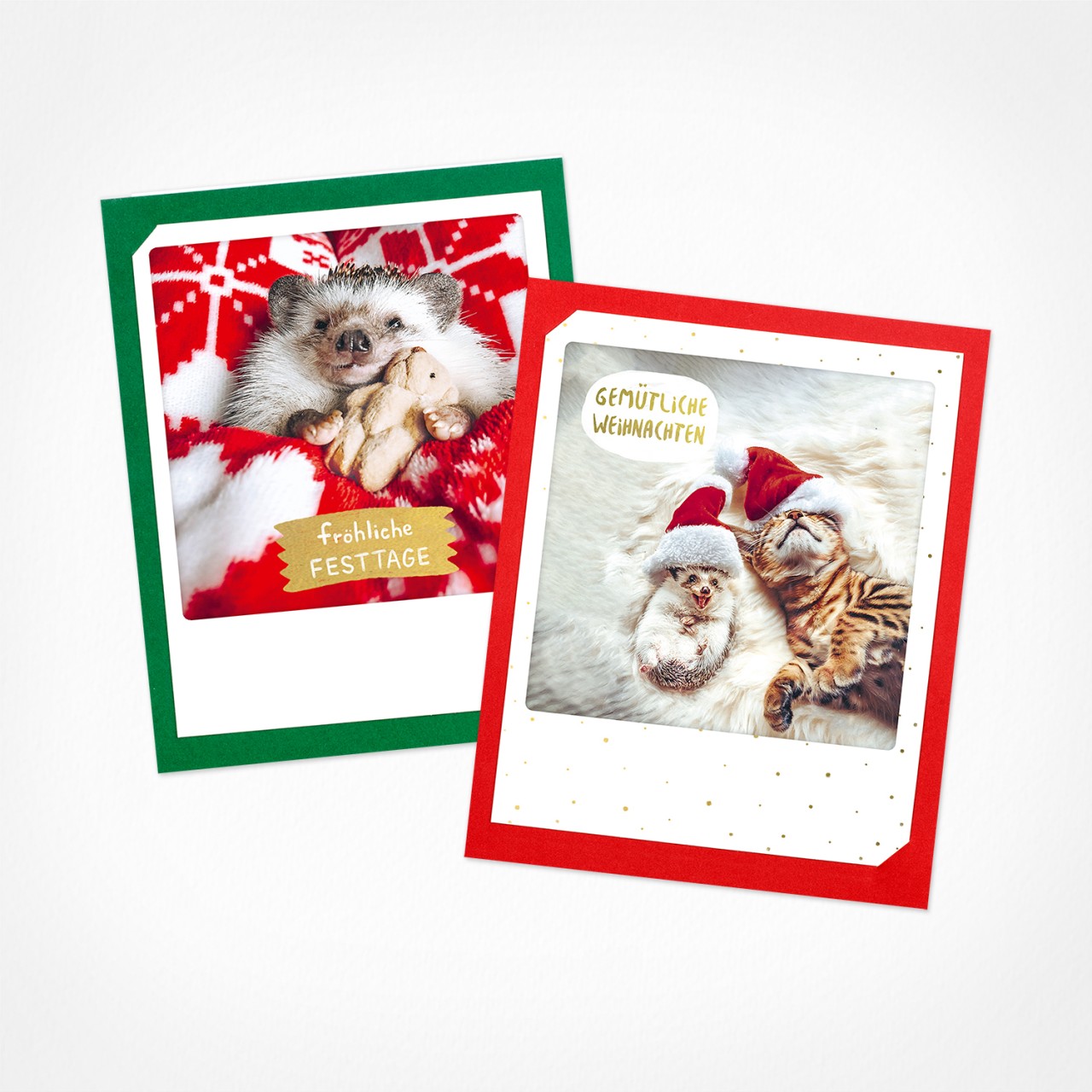 Gemütliche Weihnachten | Weihnachtskarten | 2 Klappkarten