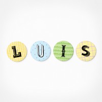 Luis | Magnetbuchstaben Set | 4 Magnete