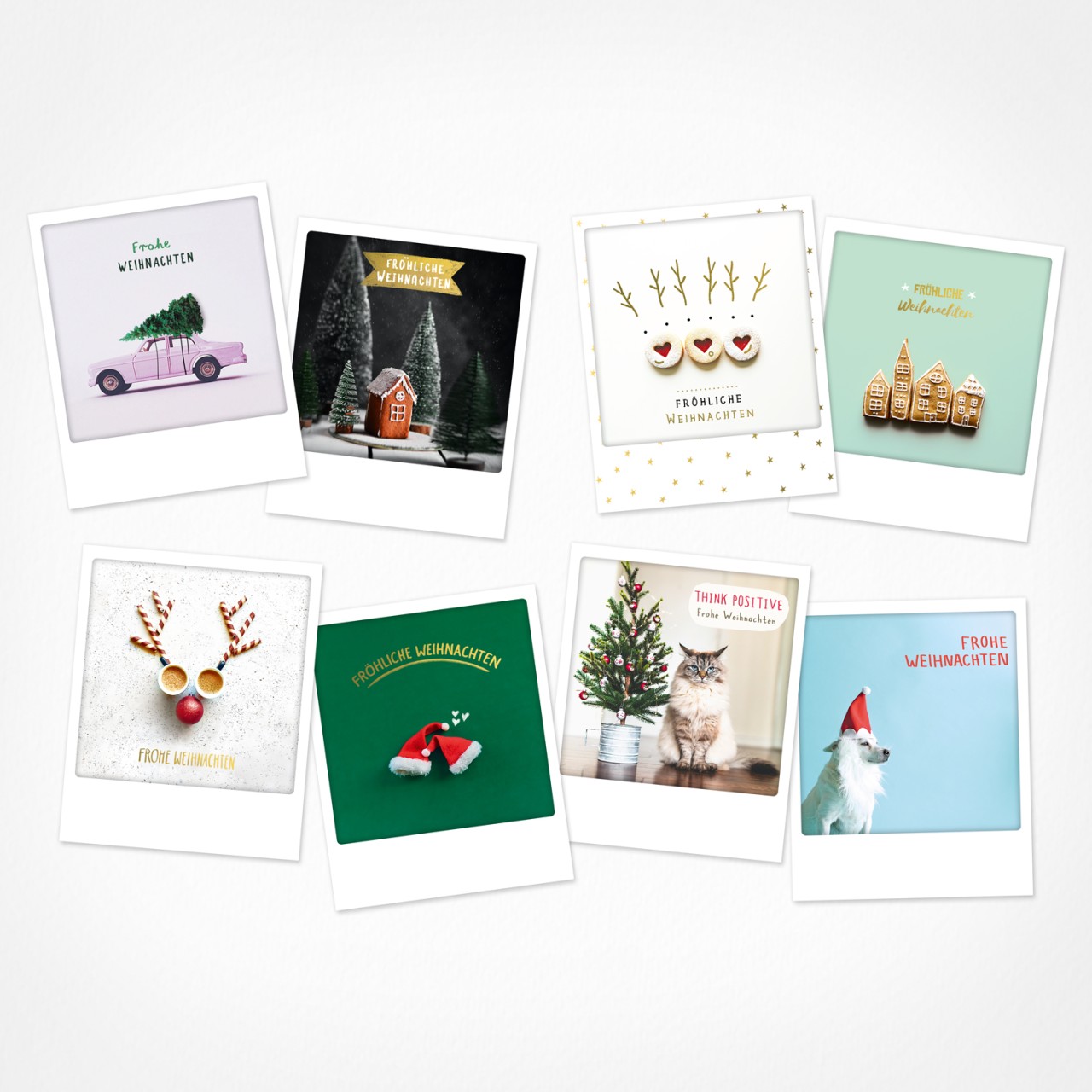 Fröhliche Weihnacht! | Weihnachtskarten | 8 Photo Postkarten