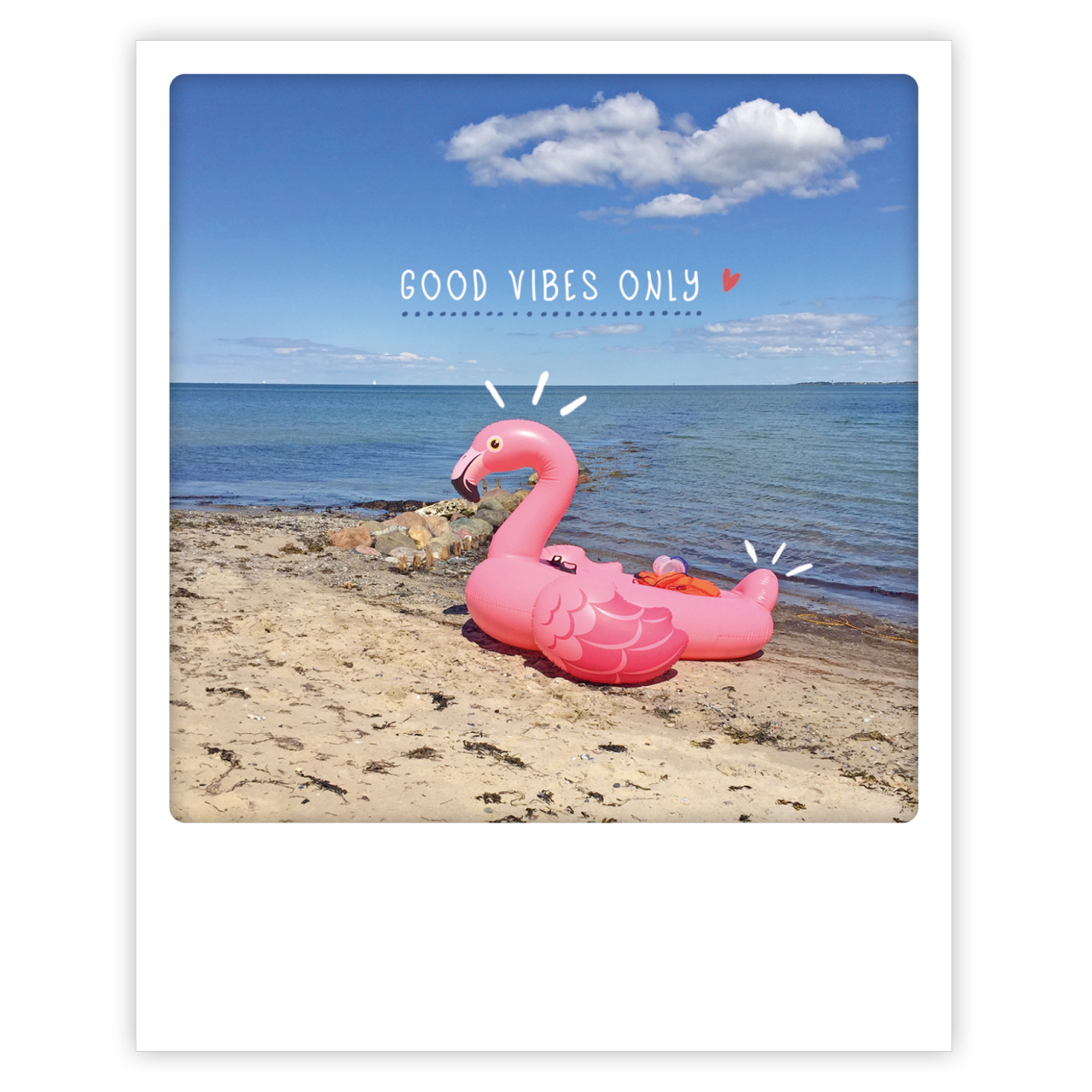 good vibes only flamingo