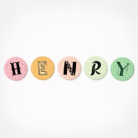 Henry | Magnetbuchstaben Set | 5 Magnete