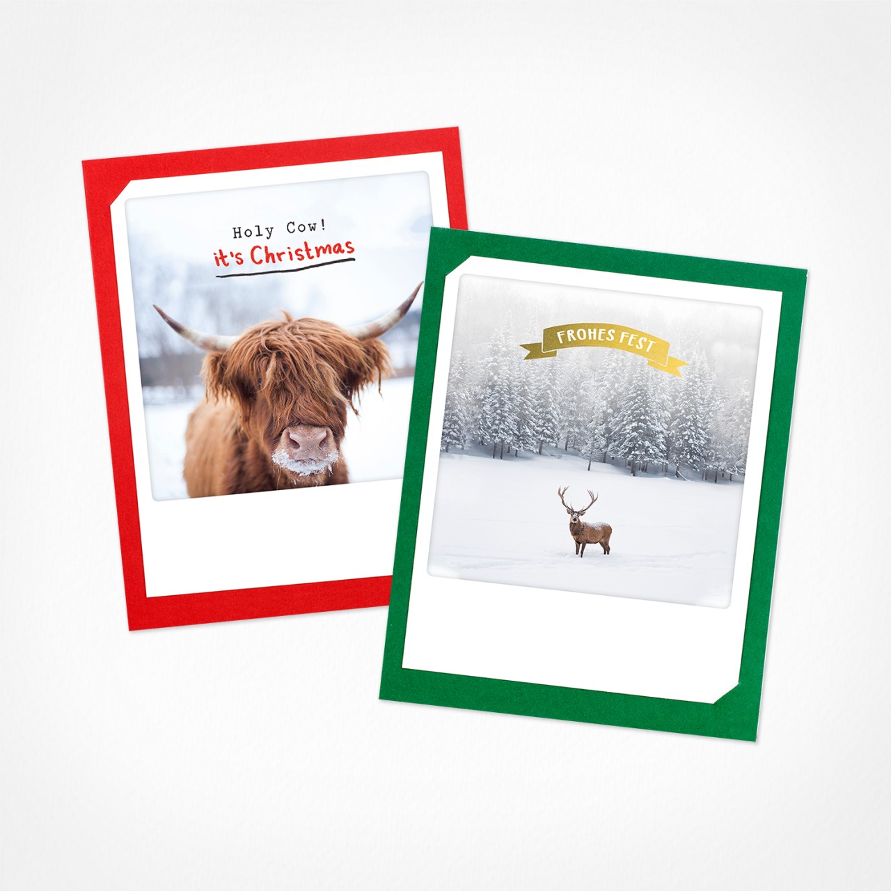 Holy Cow! It&#039;s Christmas | Weihnachtskarten | 2 Klappkarten