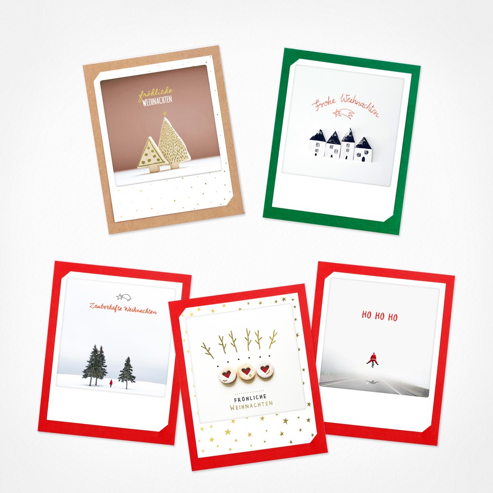 Ho ho ho | Weihnachtskarten | 5 Klappkarten