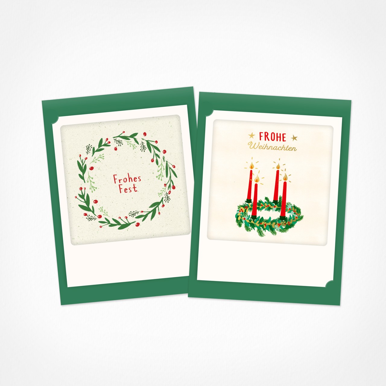 Adventszeit | Weihnachtskarten | 2 Klappkarten