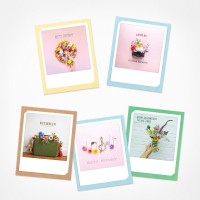 Fleures | Grußkarten Set | 5 Klappkarten