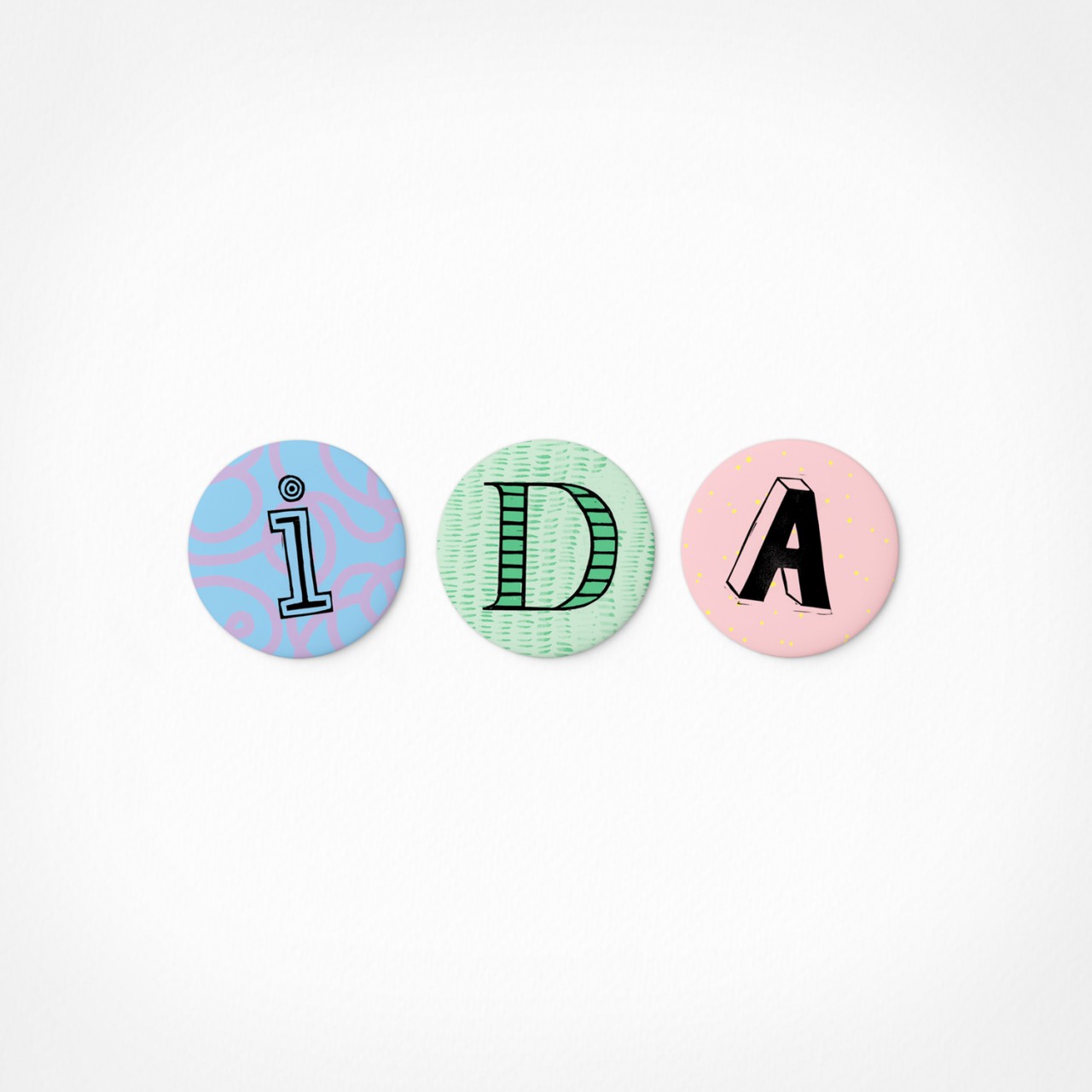 Ida | Magnetbuchstaben Set | 3 Magnete