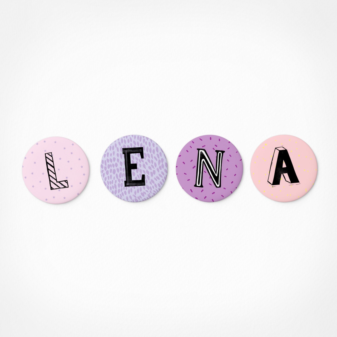 Lena | Magnetbuchstaben Set | 4 Magnete