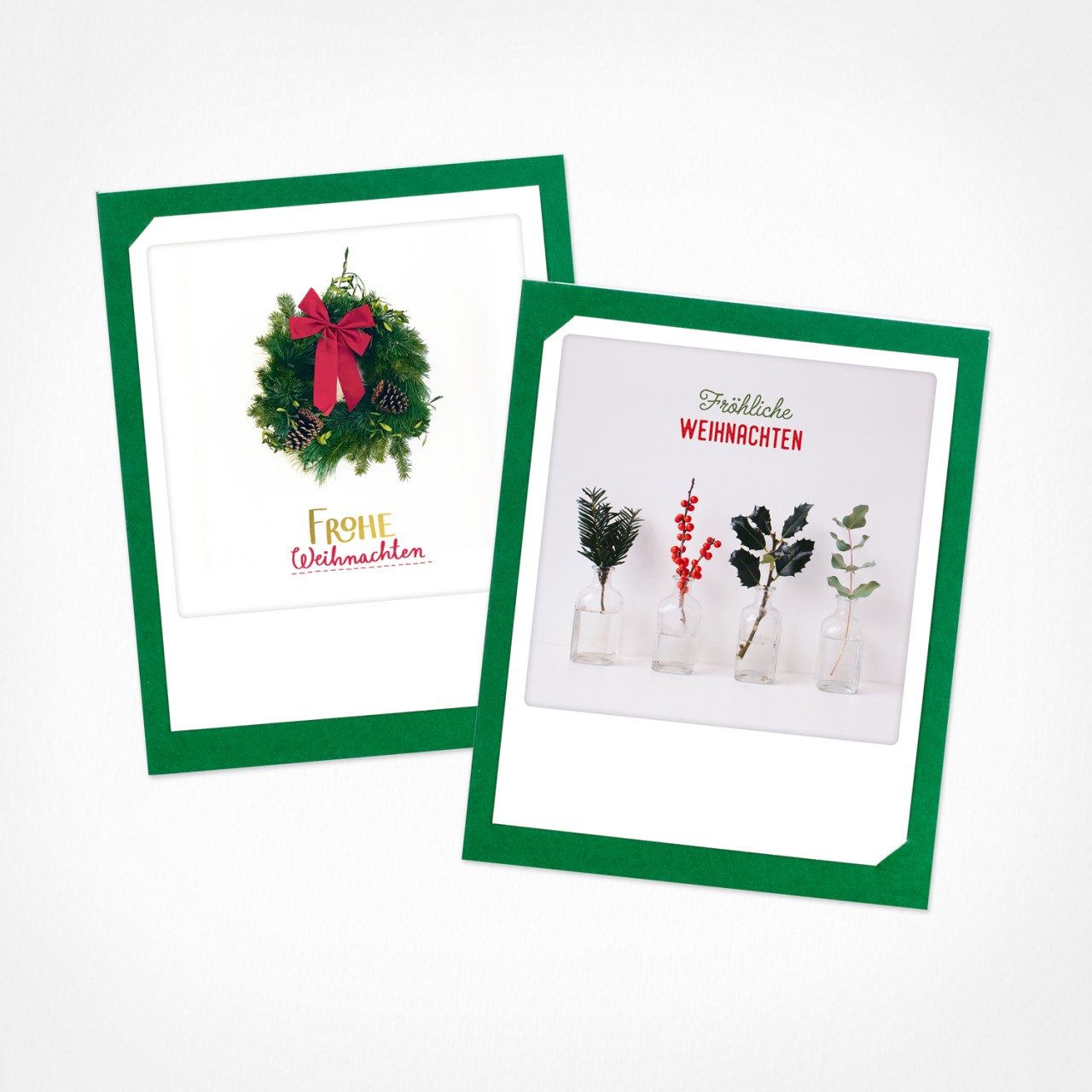 Fröhliche Weihnachten | Weihnachtskarten | 2 Klappkarten